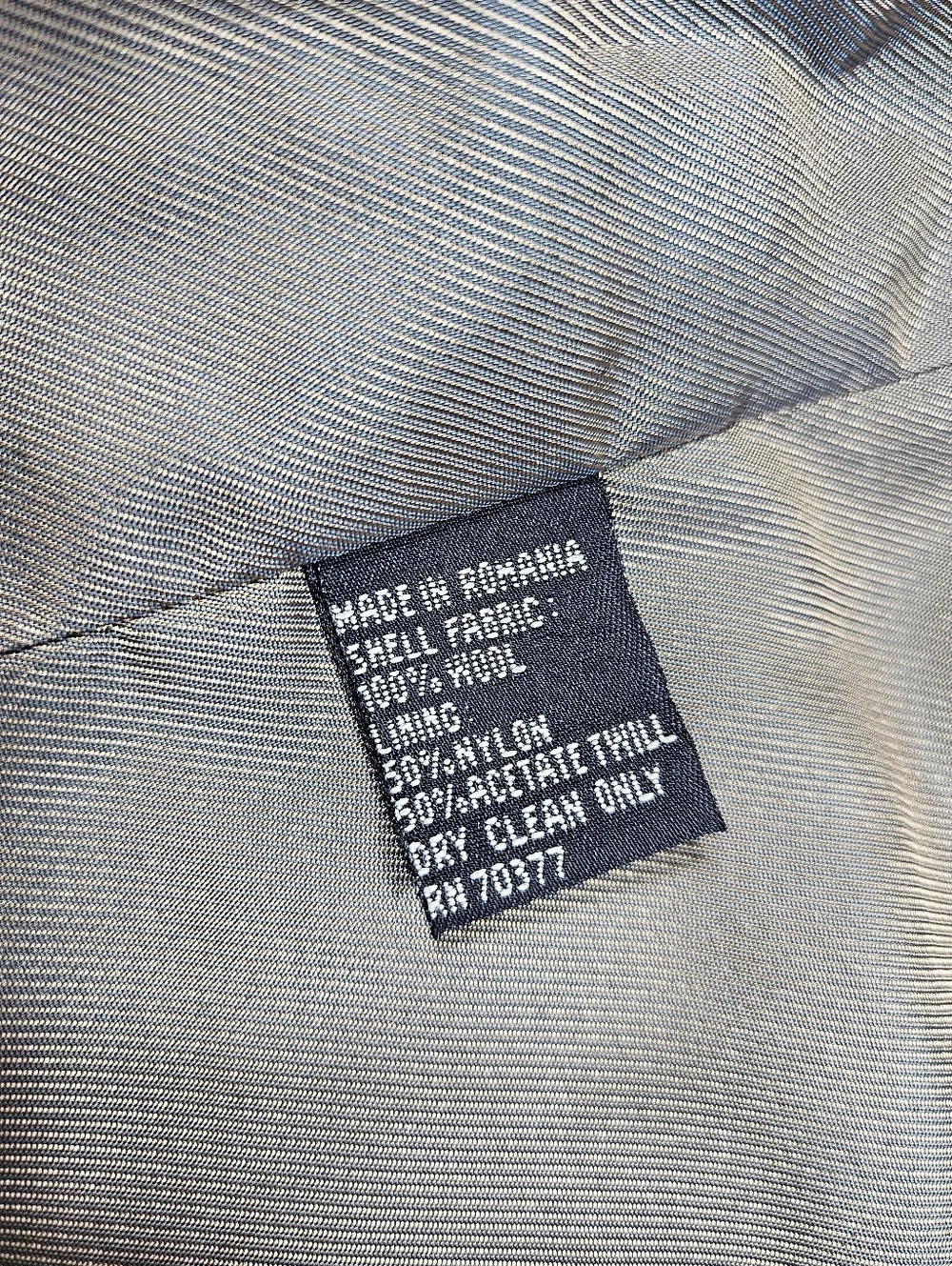 Vintage J Riggings 100% Wool Tweed Blue Tan Houndstooth Sport Coat Blazer 42R